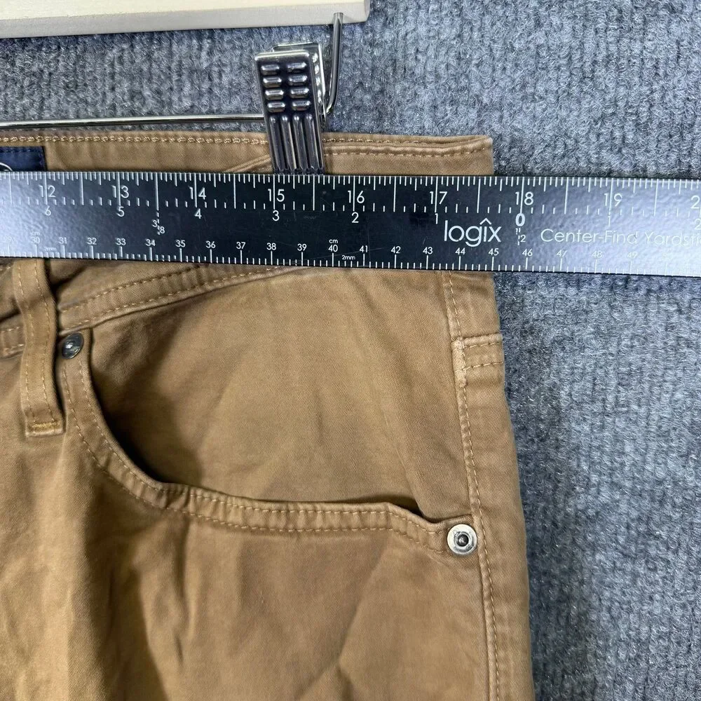 AG Adriano Goldschmied Mens The Graduate Pants 34x34(29) Tan Tailored Leg Chinos